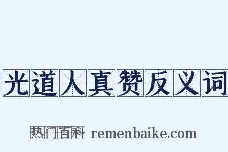 光道人真赞反义词是什么意思的图片